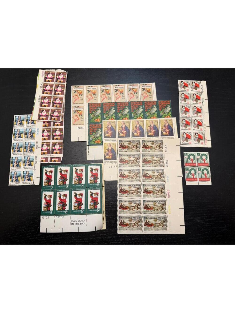 Vintage Unused Stams, Christmas bundle